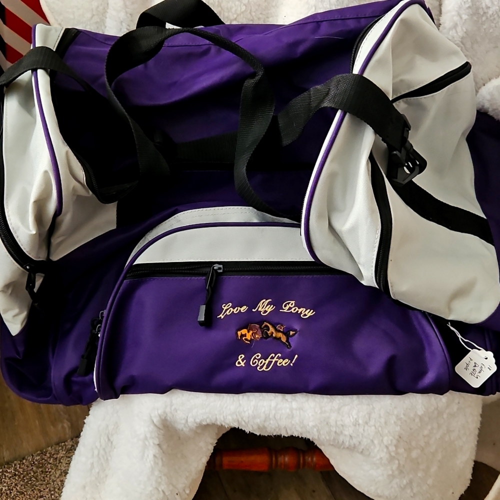 Extra Large Purple Duffle with embroidery